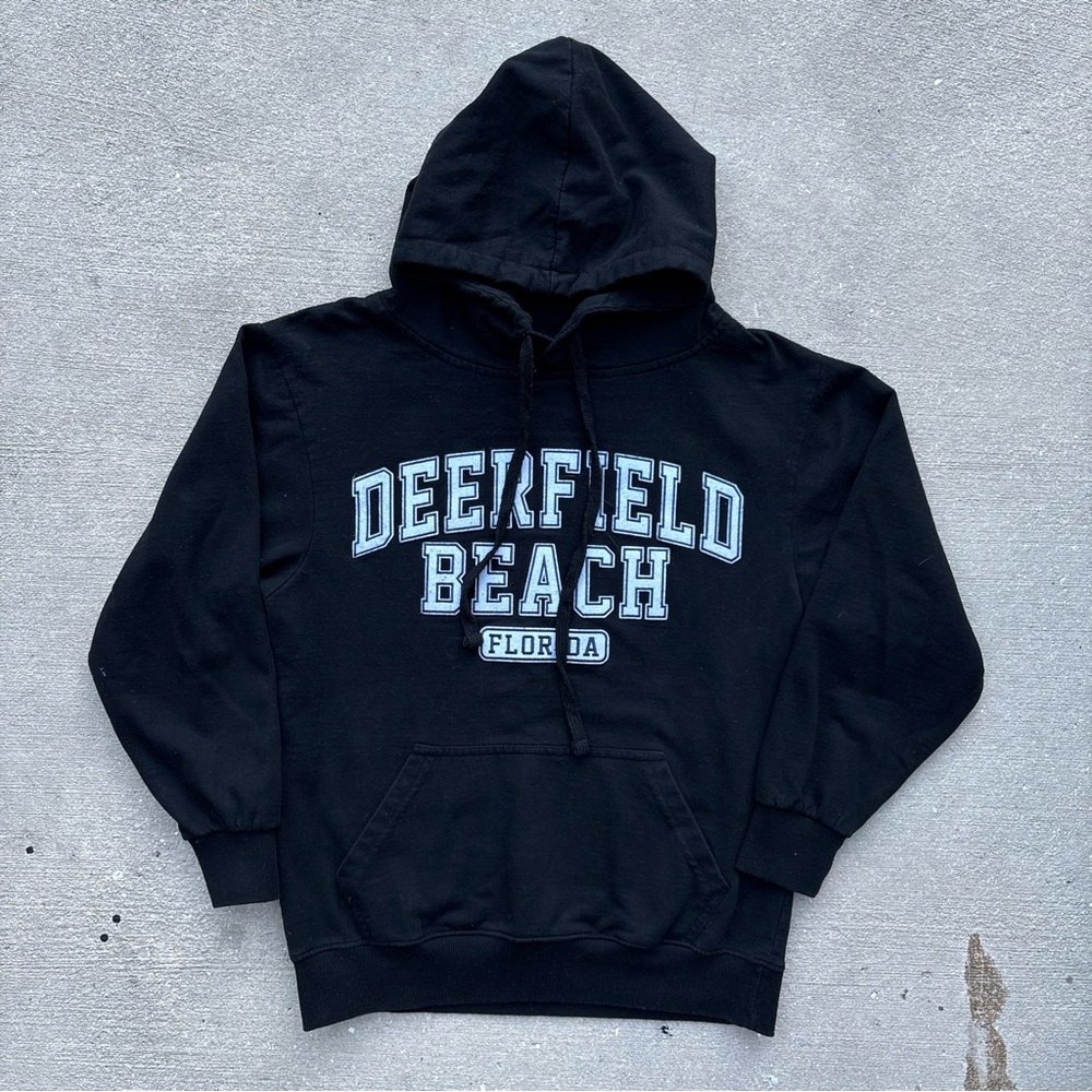 Deerfield Beach Black Hoodie for Men SIZE S